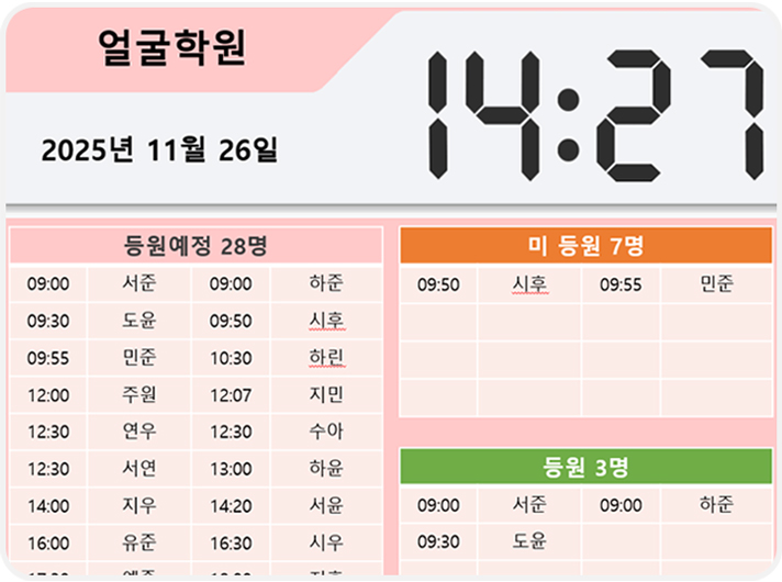 실시간 현황 리더보드 제공